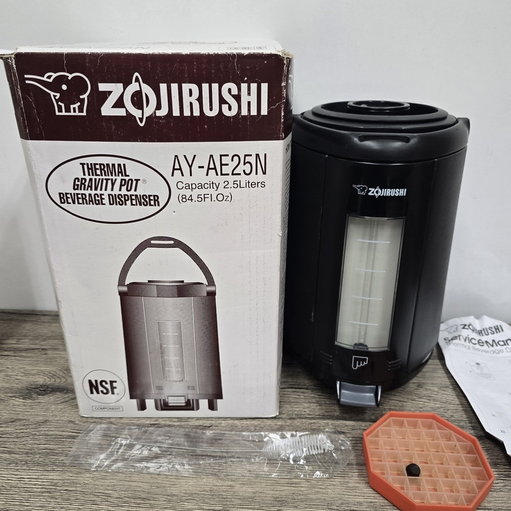 Zojirushi AY-AE25N Thermal Gravity‎ Pot Dispenser Black 2.5 Liters Hot Or Cold
